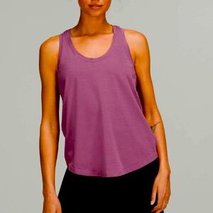 Lululemon Love Tank Top Pink Racerback Stretch Pima Cotton Relaxed Fit 2022-6